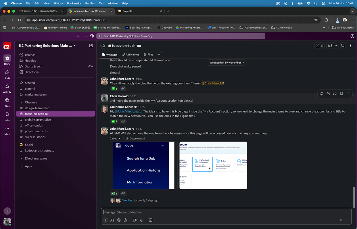 Quality assurance review screenshots