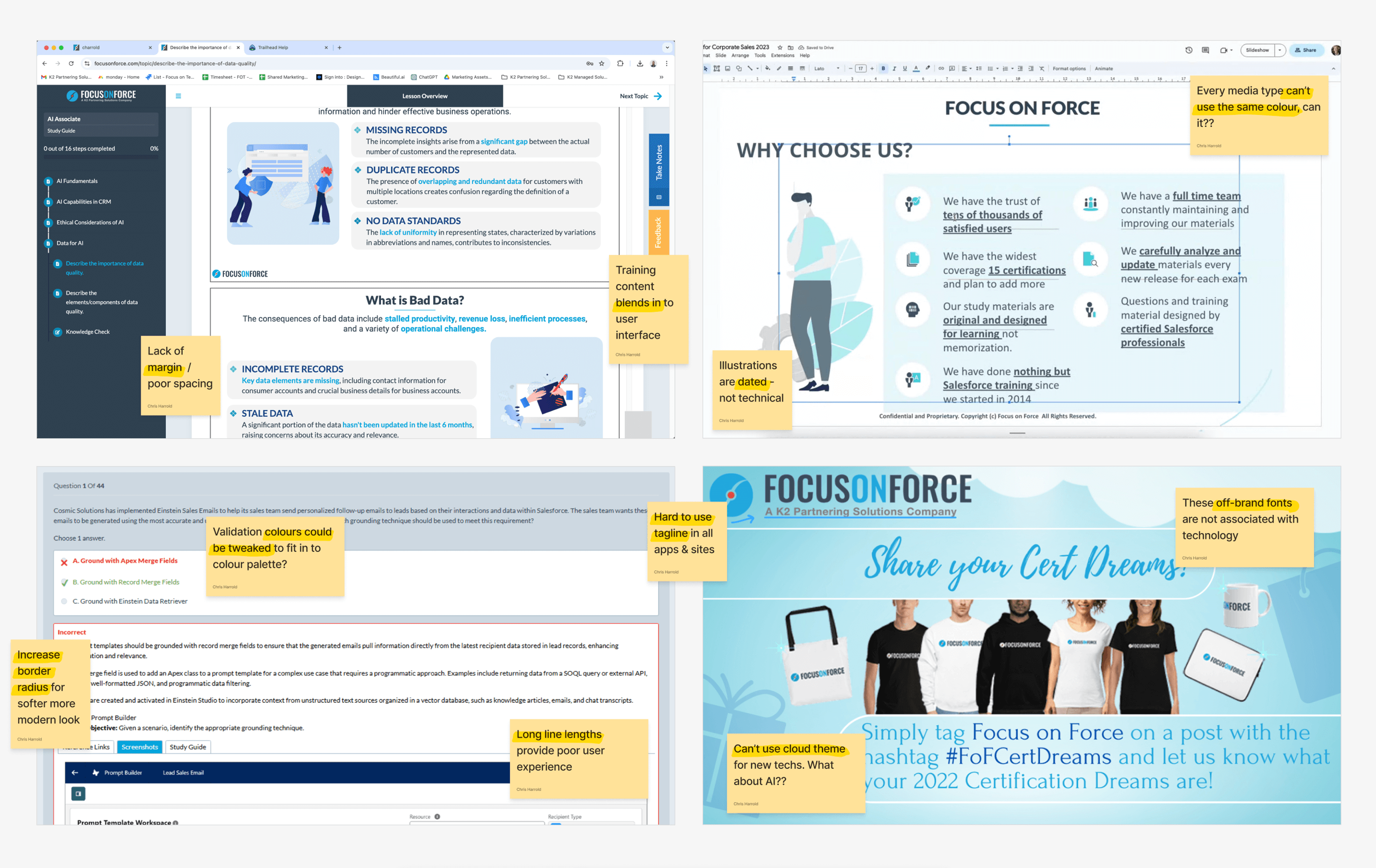 Existing brand and UI before transformation