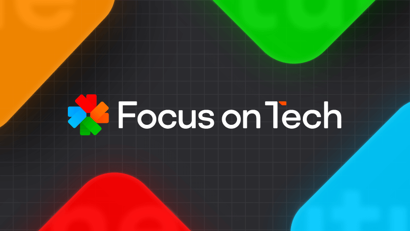 Final Focus on Tech logo mockup