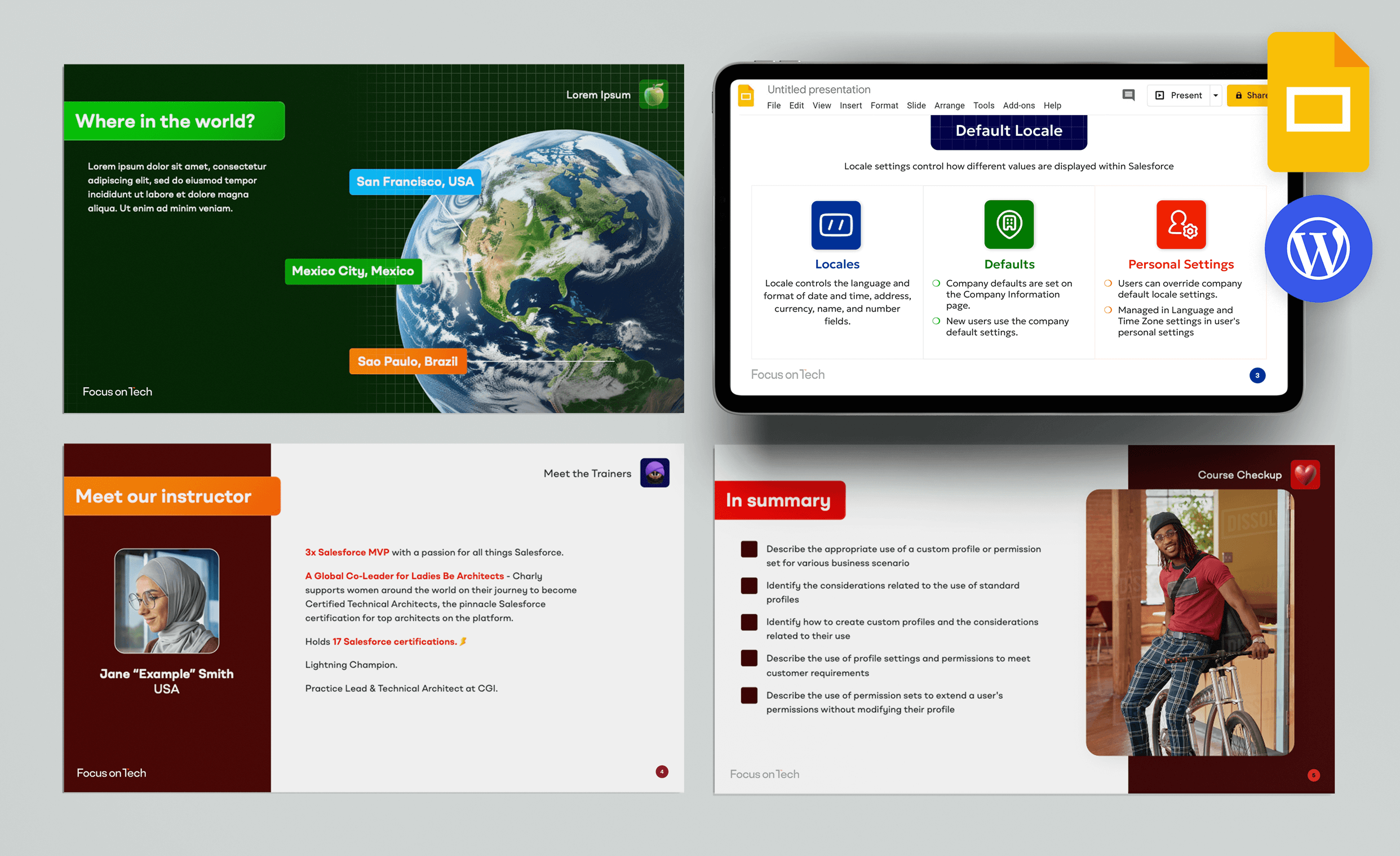 Branded training material templates