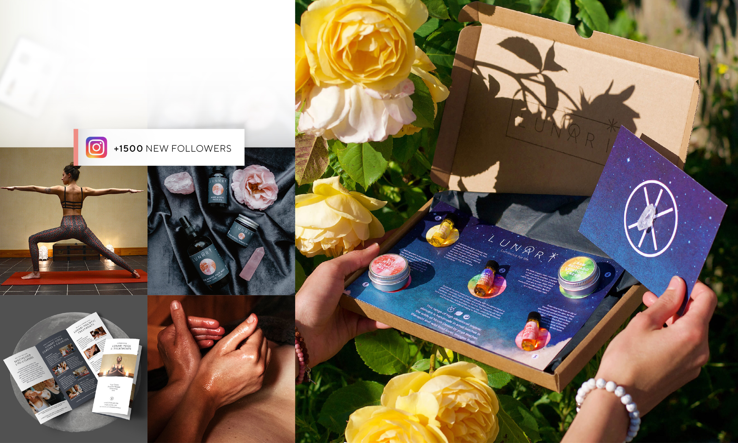 Lunari wellness brand identity and packaging