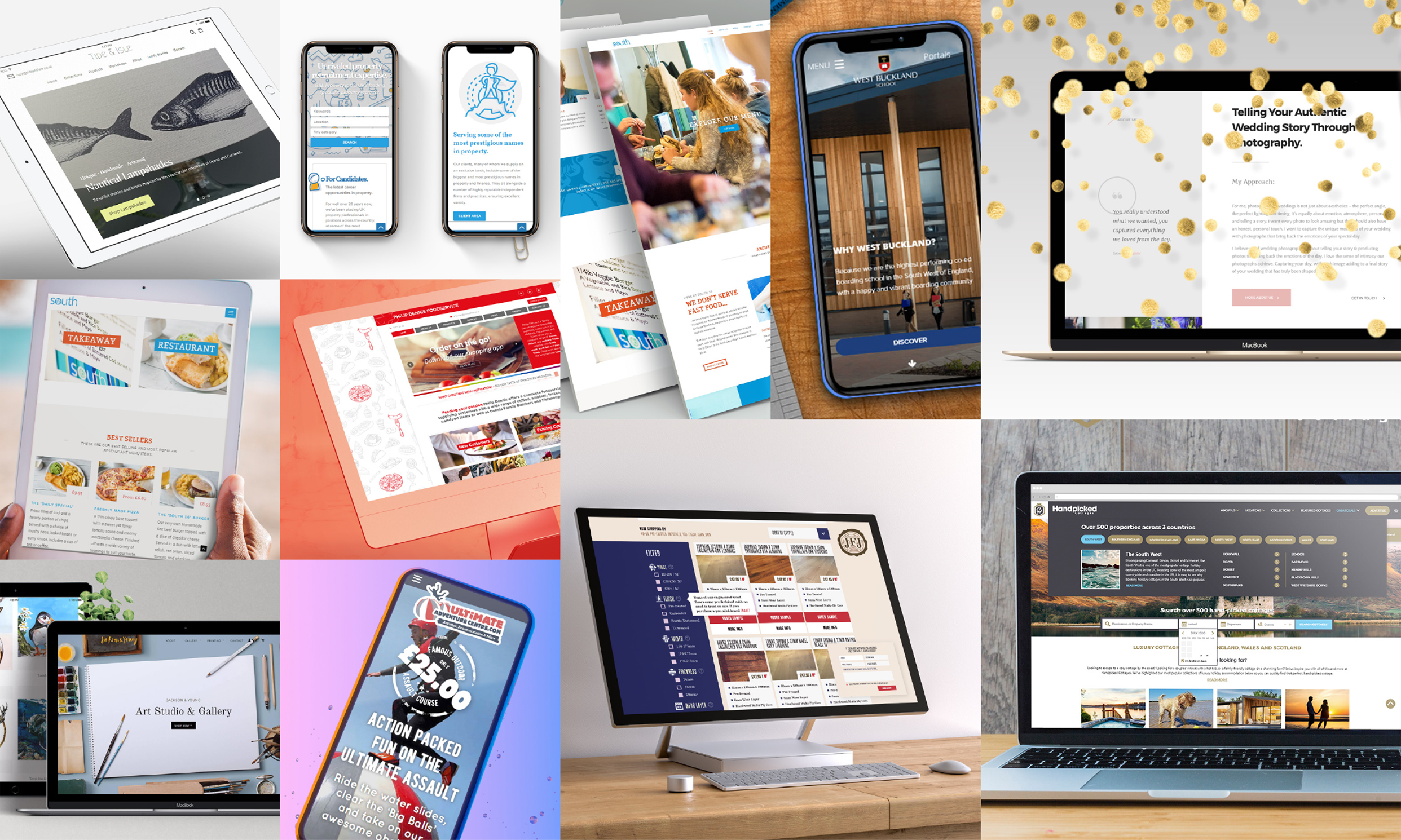 Roots Creative web design and brand portfolio showcase