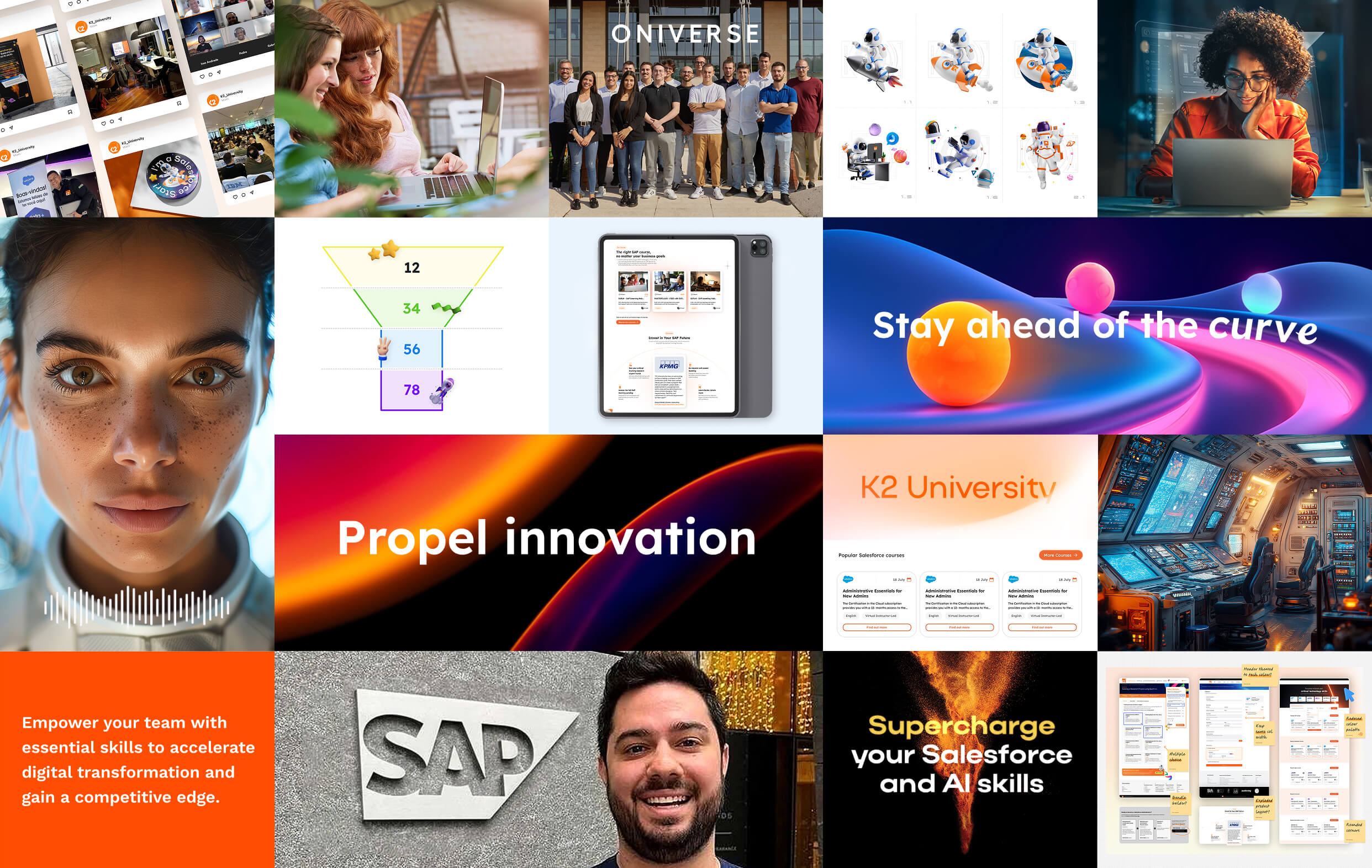 K2 University brand and marketing campaign for B2B market launch